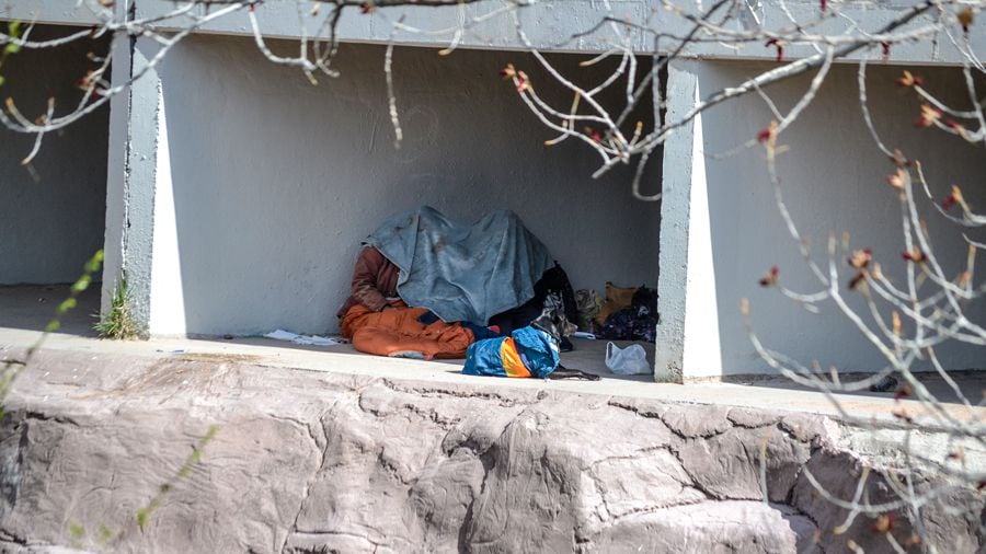 Unhoused people in Santa Fe often find hidden spots to sleep as a way to avoid attention from police and city rangers.