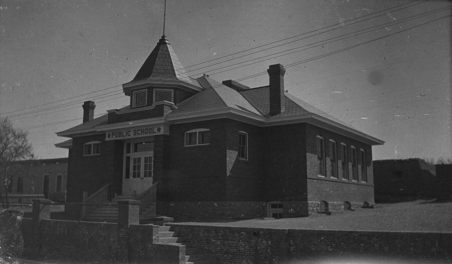 The First Ward School, pictured here in 1920, was only used as a school for a few years.