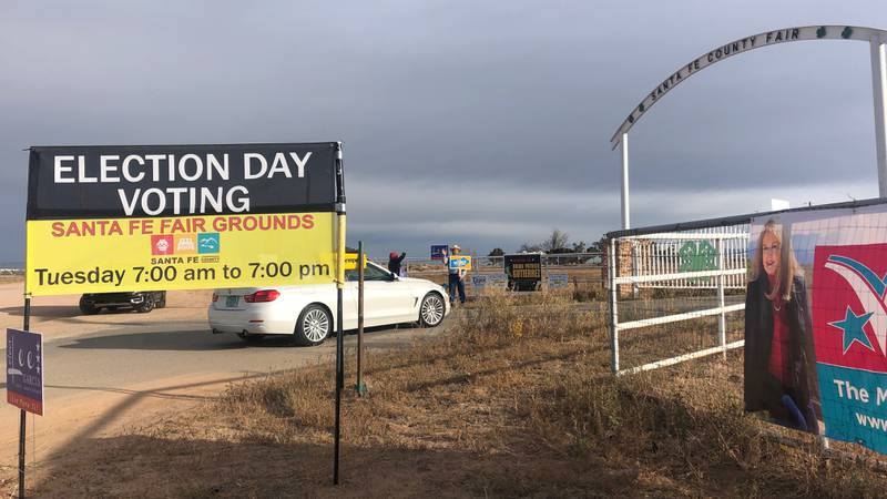 Voters enter the Santa Fe County Fairground on Nov. 2, 2021.